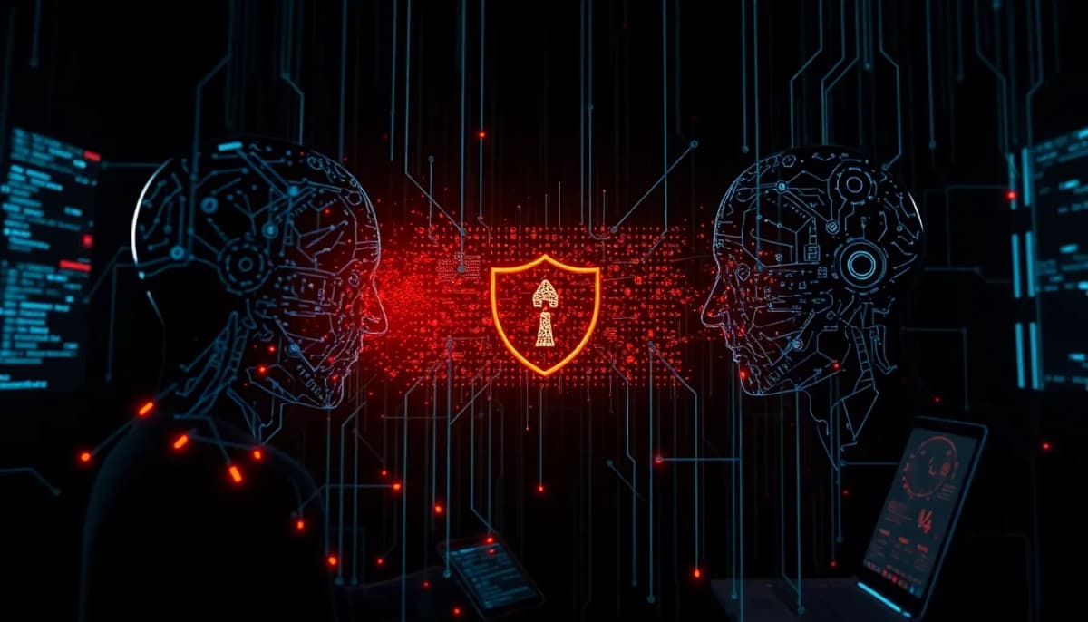 صورة توضح اختراق سيبراني في بيئة رقمية