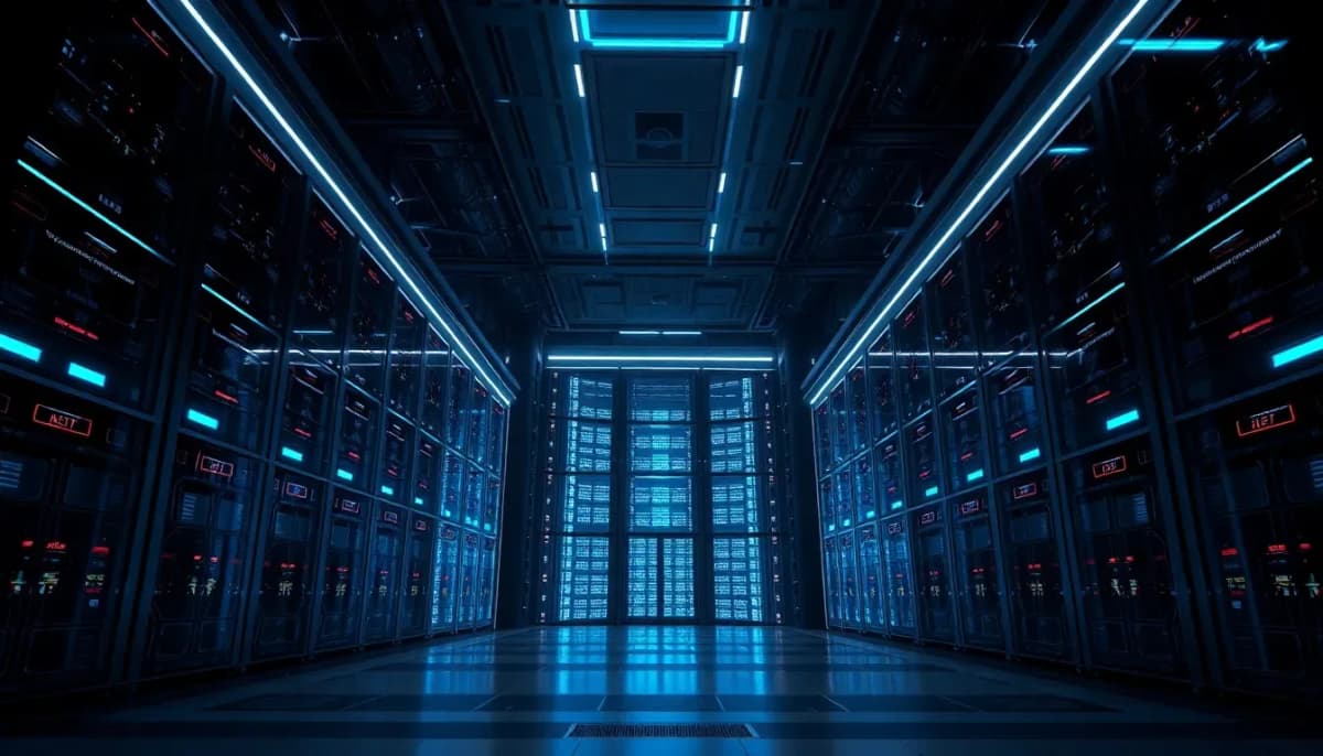 مركز بيانات AI متقدم بتصميم معماري مستقبلي